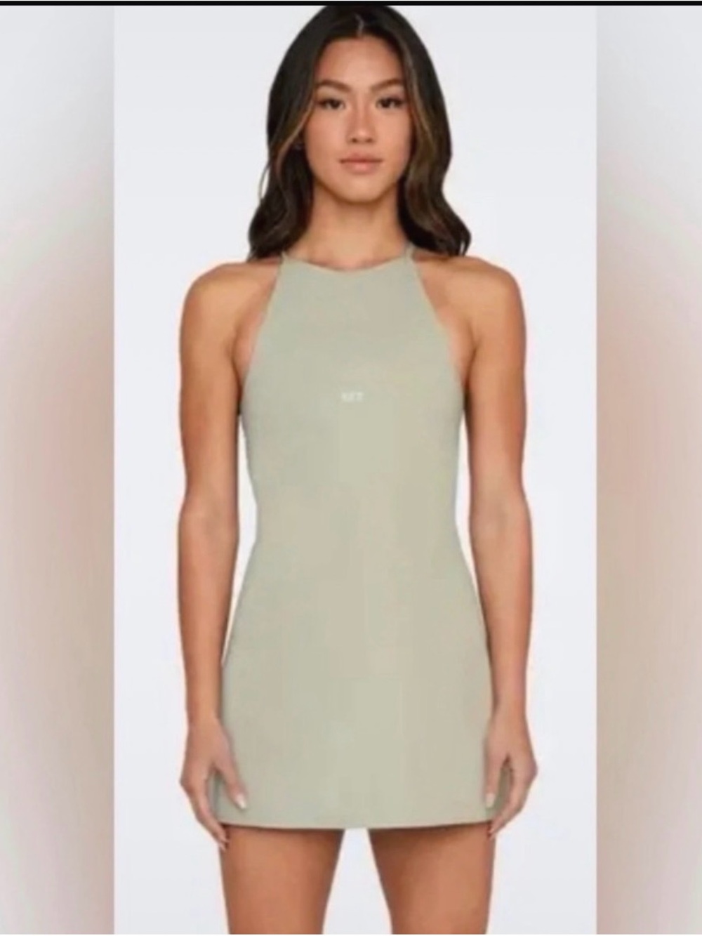 Set Active Halter Athletic Dress in Sage Green